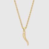 Italian Horn Gold Pendant
