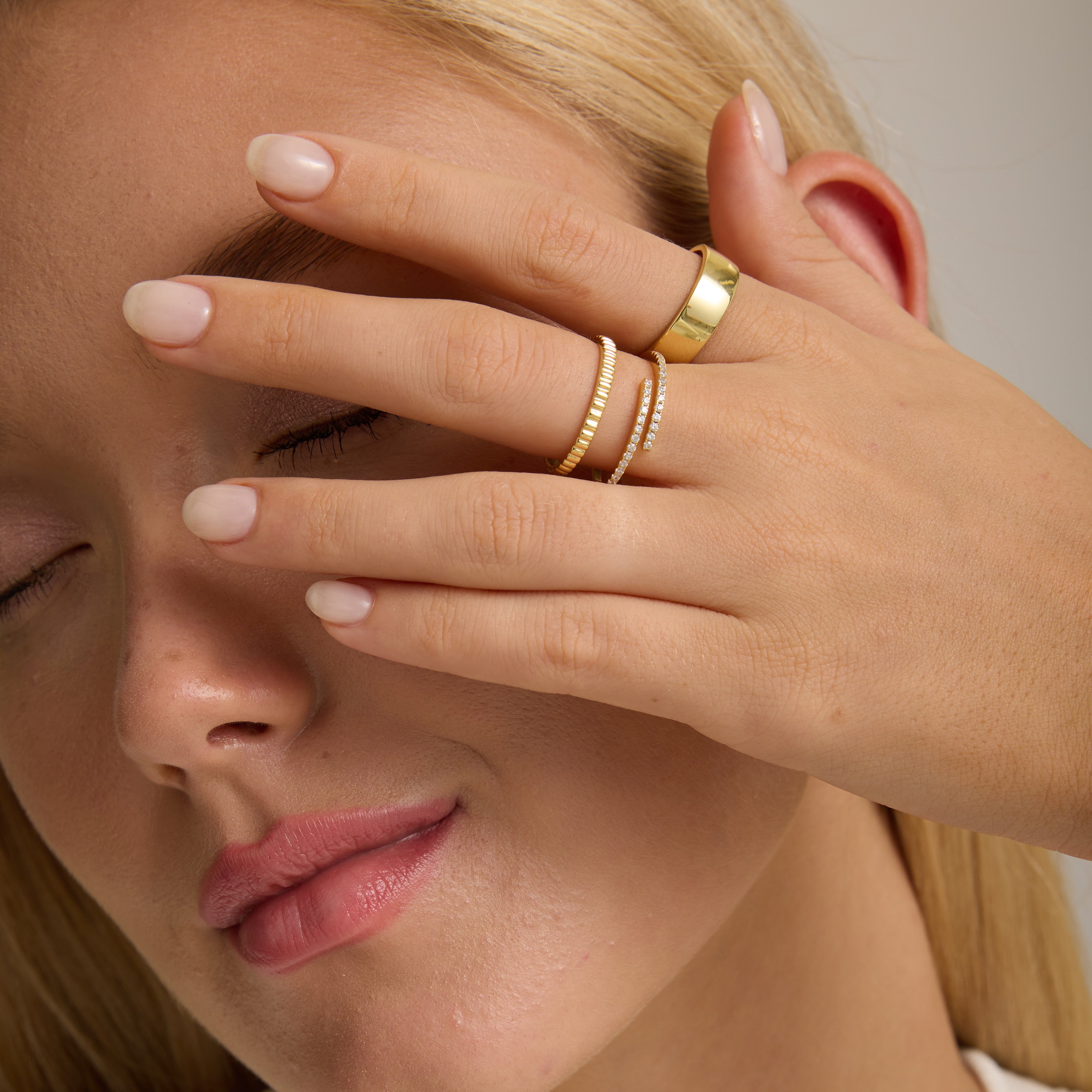 Gold Filled Ribbed Ring