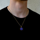 Evil Eye Enamel Gold Pendant