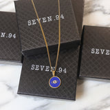 Evil Eye Enamel Gold Pendant