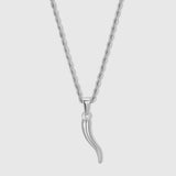 Italian Horn Silver Pendant