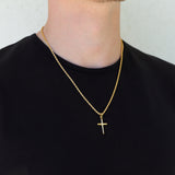 Small Cross Necklace Gold Set