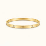 Free Gold Filled Heart Diamond Bangle