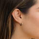 Gold Filled Bezel Huggies