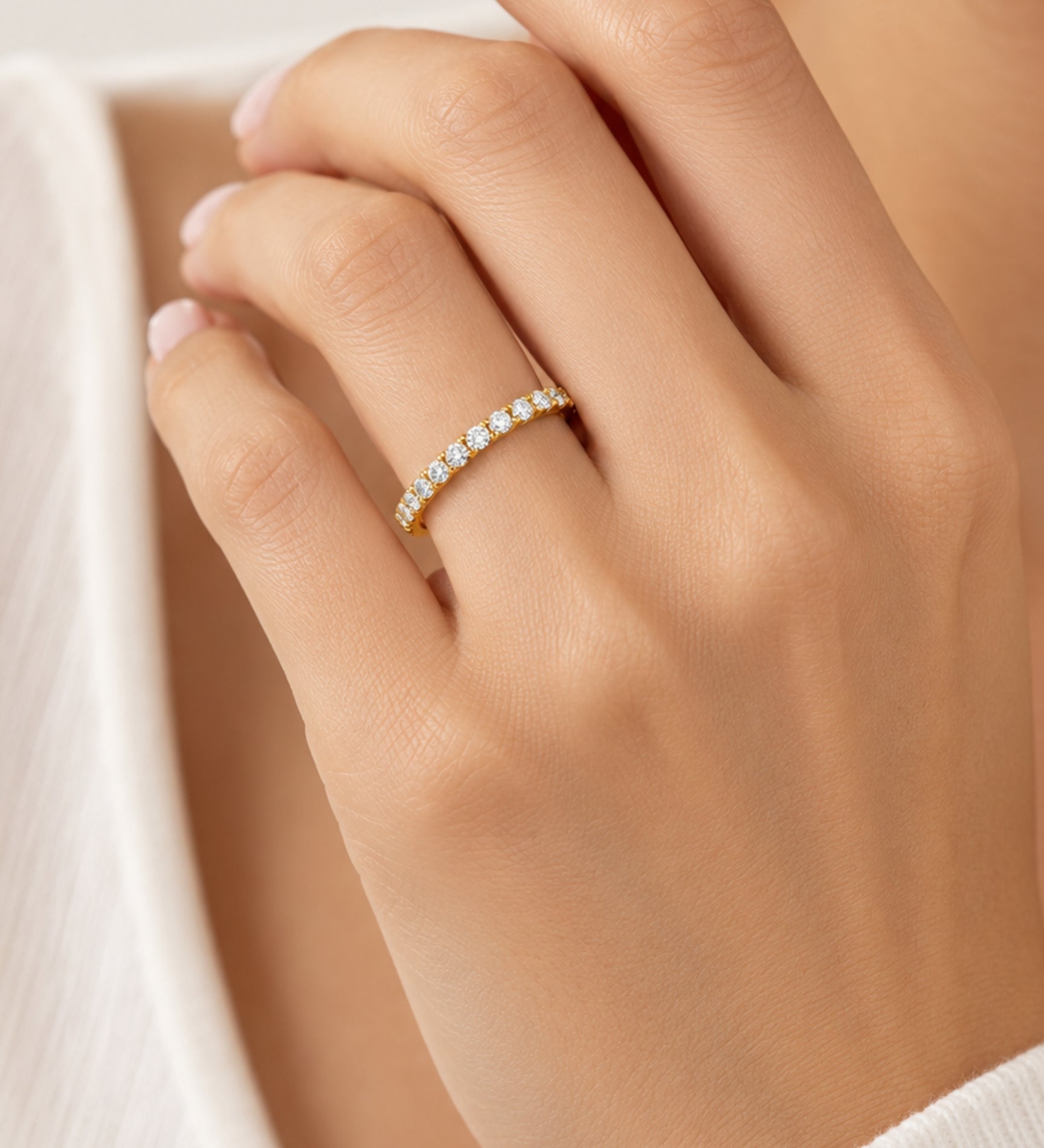 10k Eternity Birthstone Ring