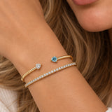 Gold Filled Thin Pave Cuff