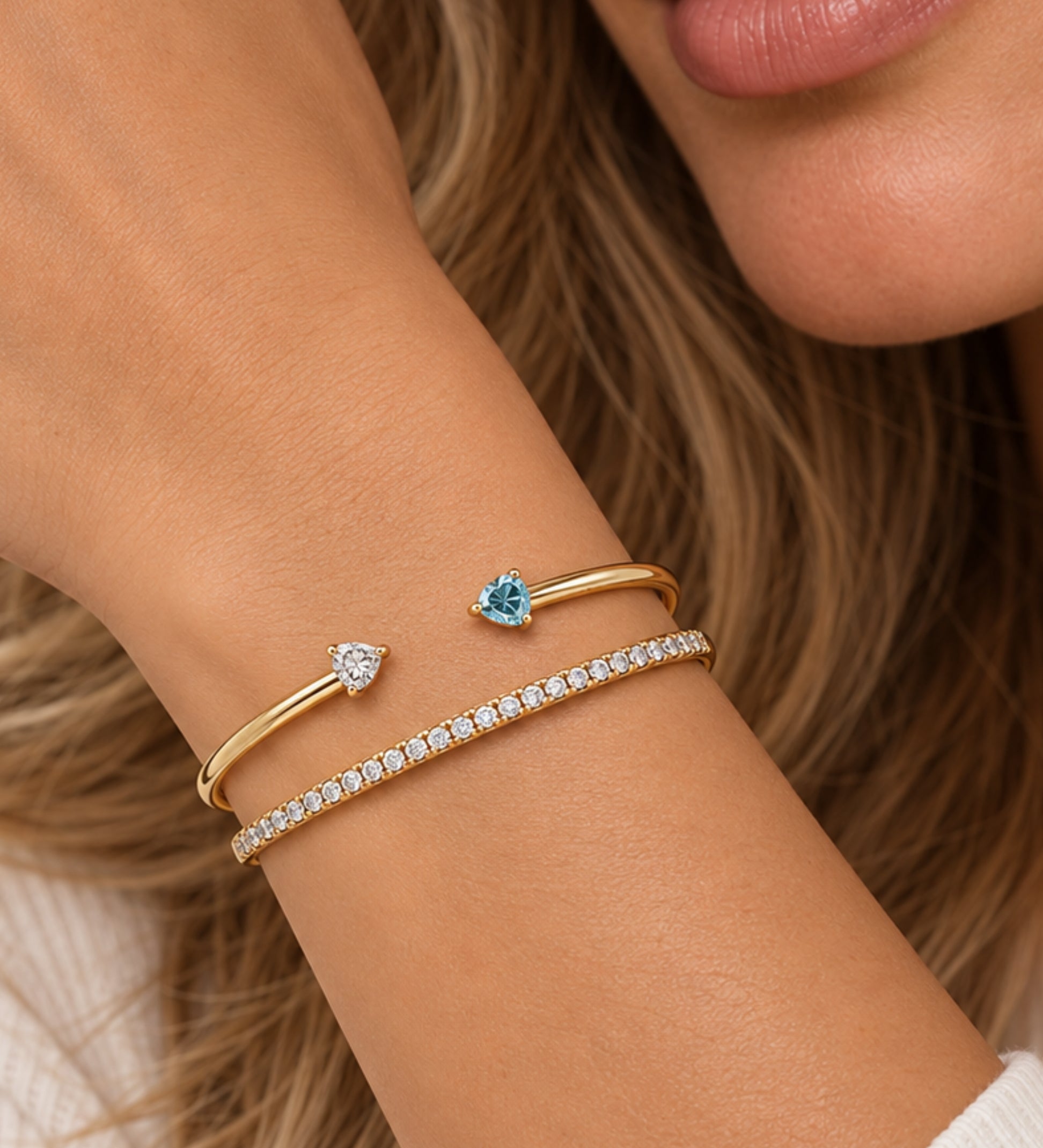 Gold Filled Thin Pave Cuff