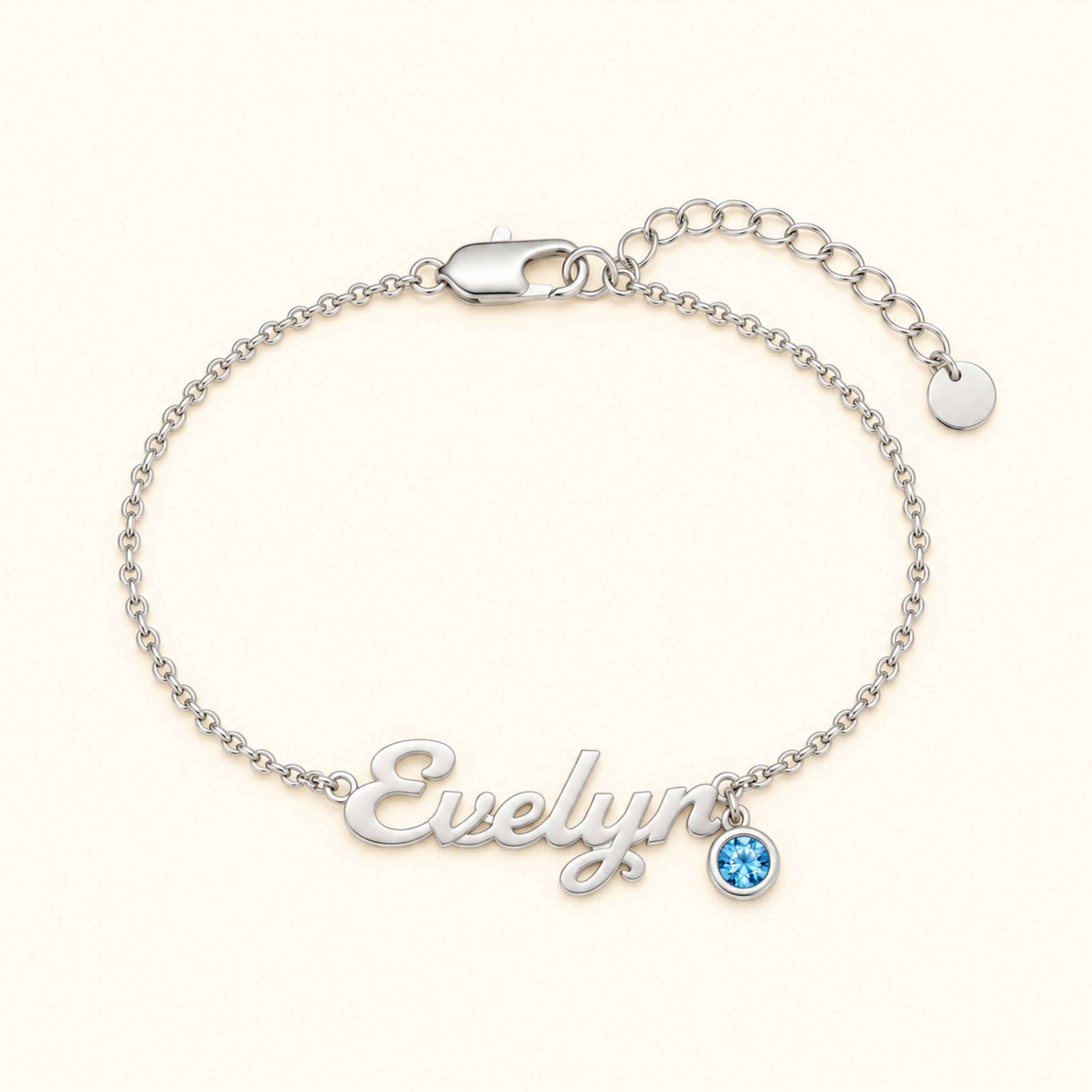 10k Birthstone Nameplate Bracelet