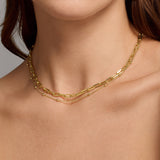 Gold Filled Bold Paperclip Chain