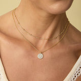 Pave Disc Necklace