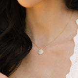 Pave Disc Necklace