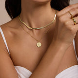 Thin Herringbone Necklace
