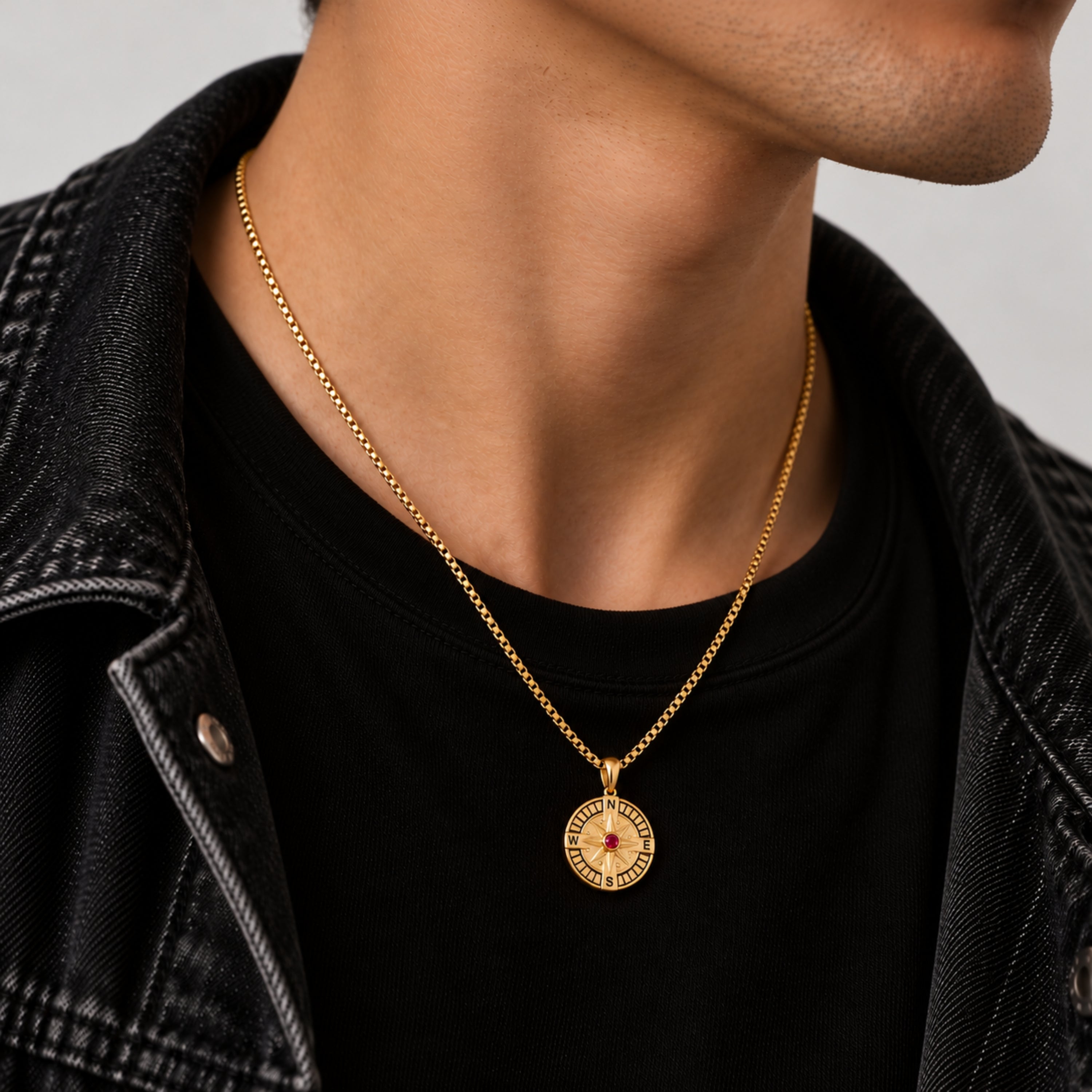 Stone Compass Pendant