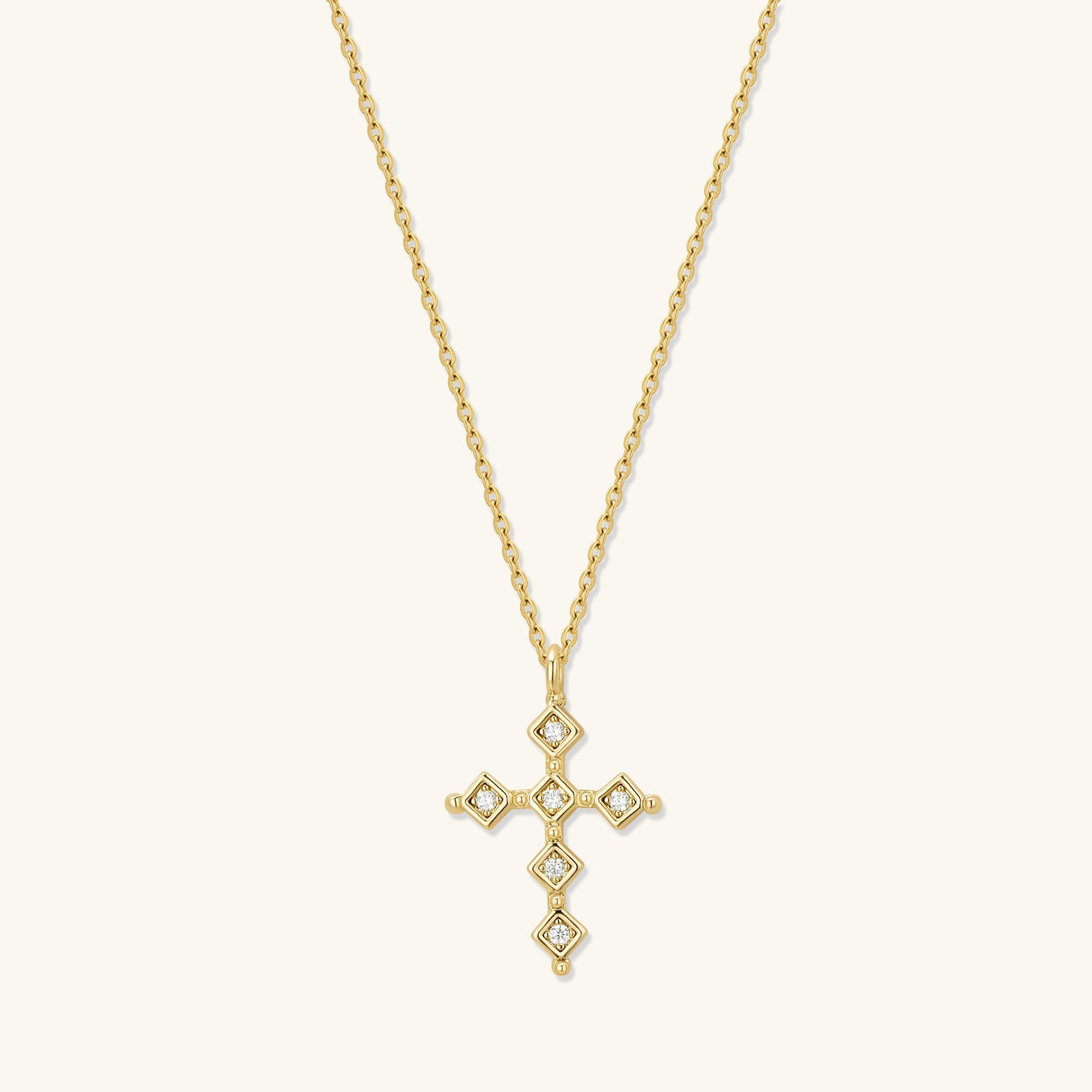 Cross Necklace – Heart Made of Gold