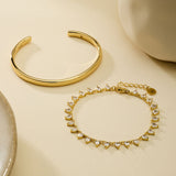 Gold Filled Pear Tennis Bracelet