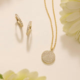 Pave Disc Necklace