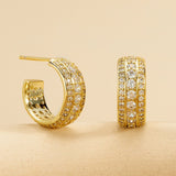 Pave Dome Hoops