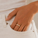 Bezel Pear Eternity Ring