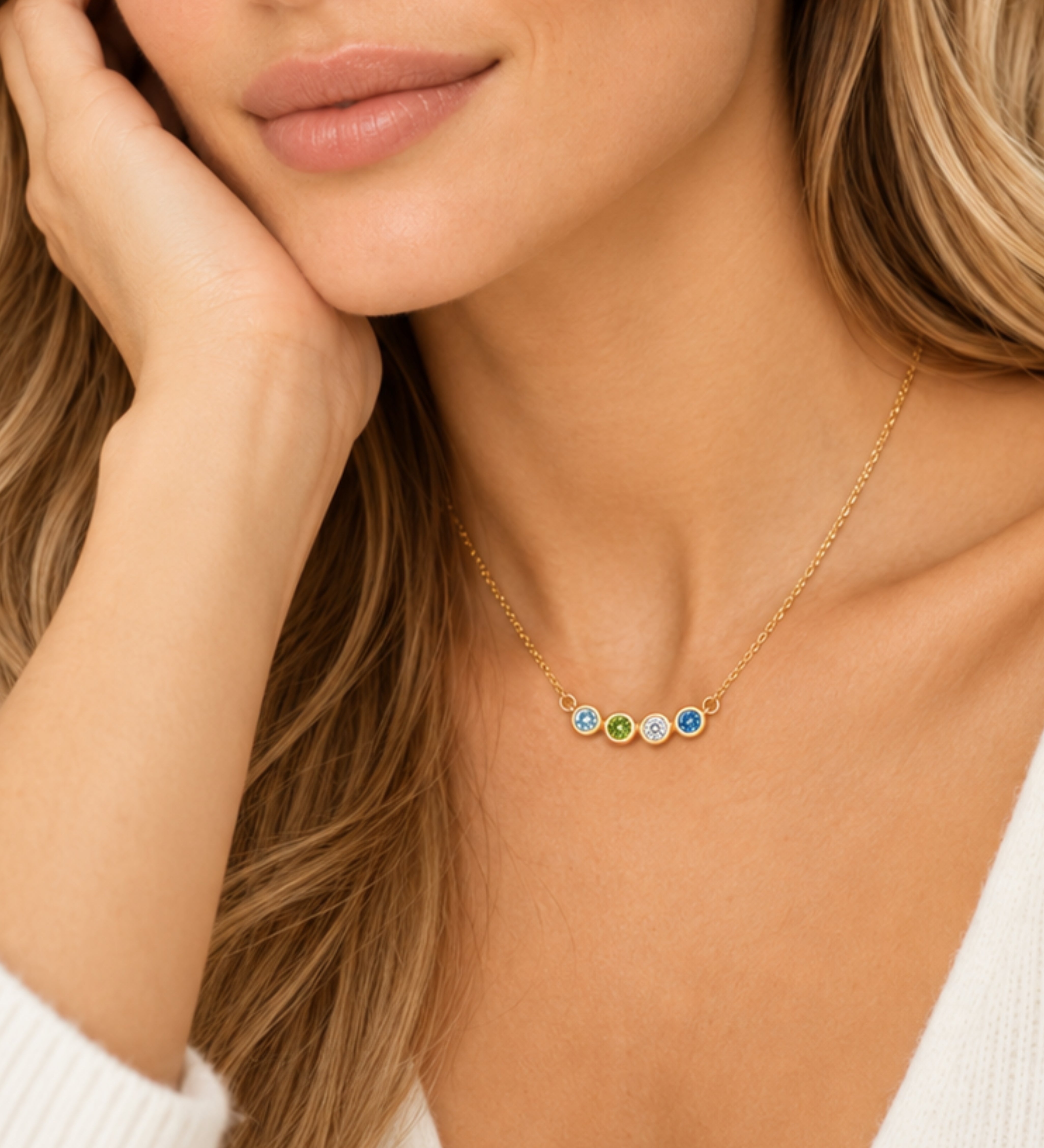 Family Birthstone Necklace