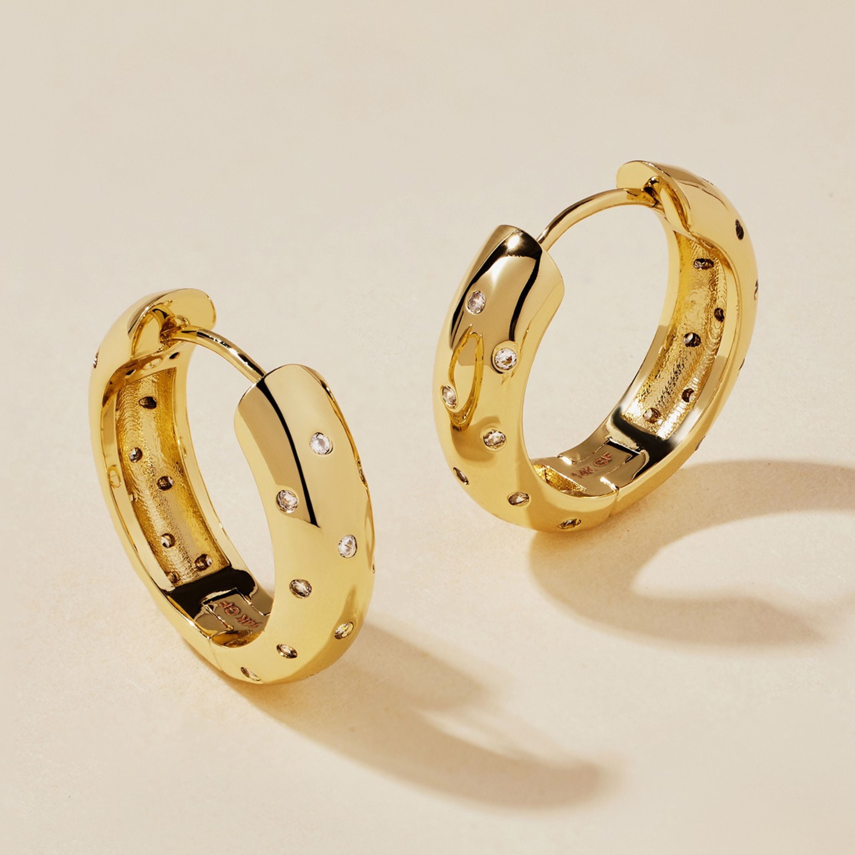 Gold Filled Sparkle Hoops