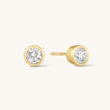 Gold Filled Diamond Bezel Studs