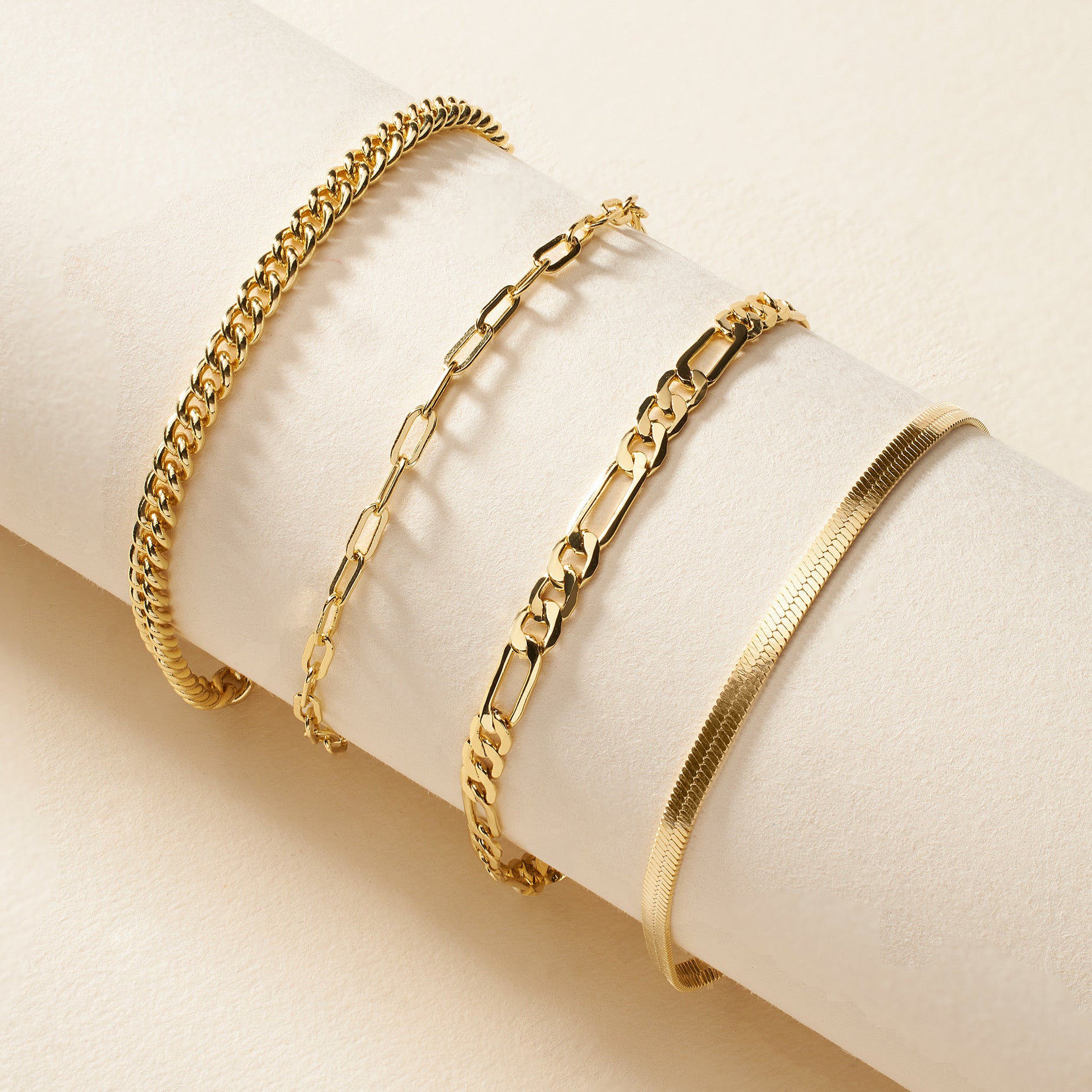 Gold Filled Curb Chain Bracelet