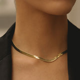 Gold Filled 5mm Herringbone Necklace