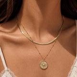 Gold Filled Compass Necklace
