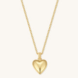 Gold Filled Puffy Heart Necklace