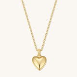 Gold Filled Puffy Heart Necklace