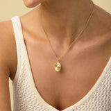 Gold Filled Oval Sun Necklace