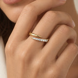 Gold Filled Pave Spiral Ring