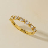 Gold Filled Pear Eternity Band