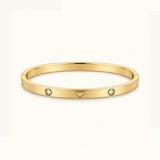 Gold Filled Heart Diamond Bangle