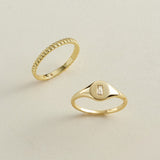 Gold Filled Ribbed Ring