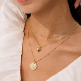 Gold Filled Hammered Coin Necklace
