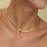 Gold Filled Herringbone Necklace