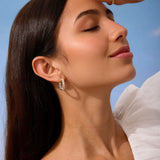 Heart Diamond Hoops
