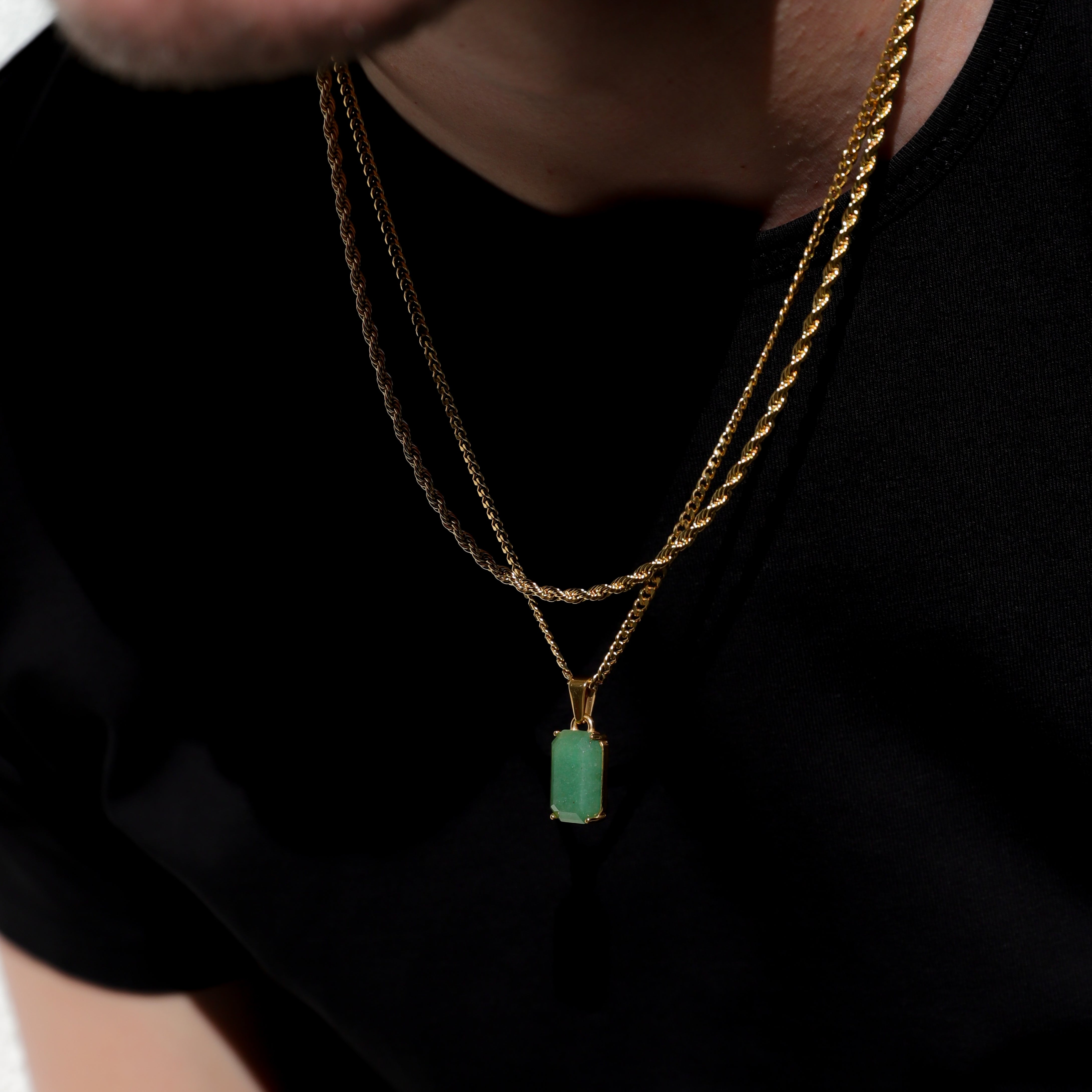 Aventurine Stone Necklace Set