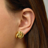 Gold Filled Love Knot Stud Earrings