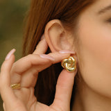 Gold Filled Love Knot Stud Earrings