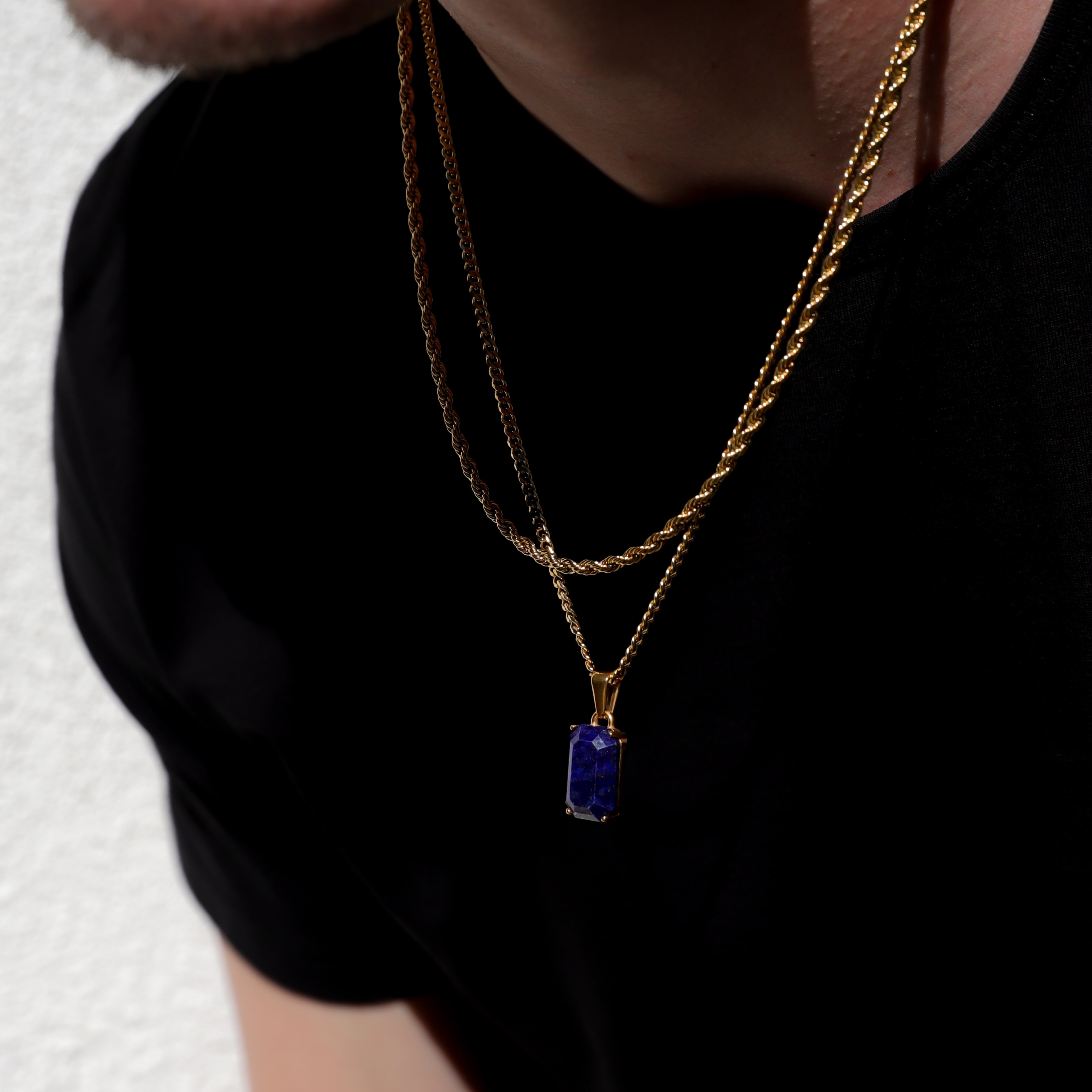 Lapis Lazuli Stone Necklace Set