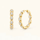 Large Marquise Hoops