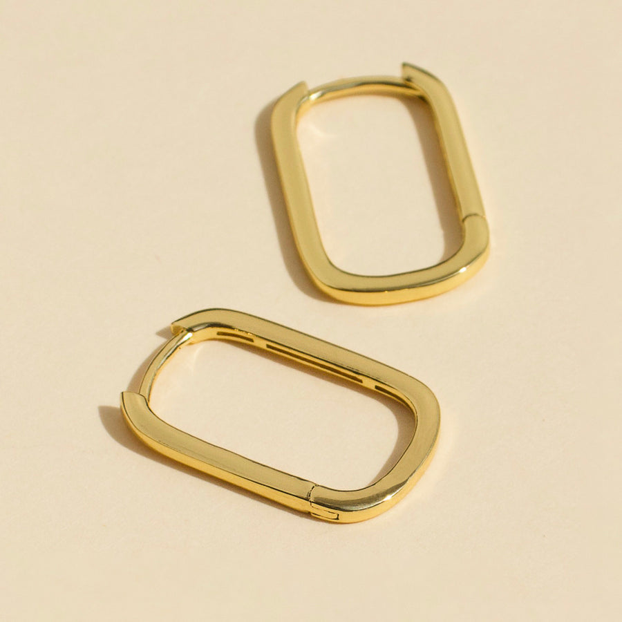 Gold Filled Oval Hoops