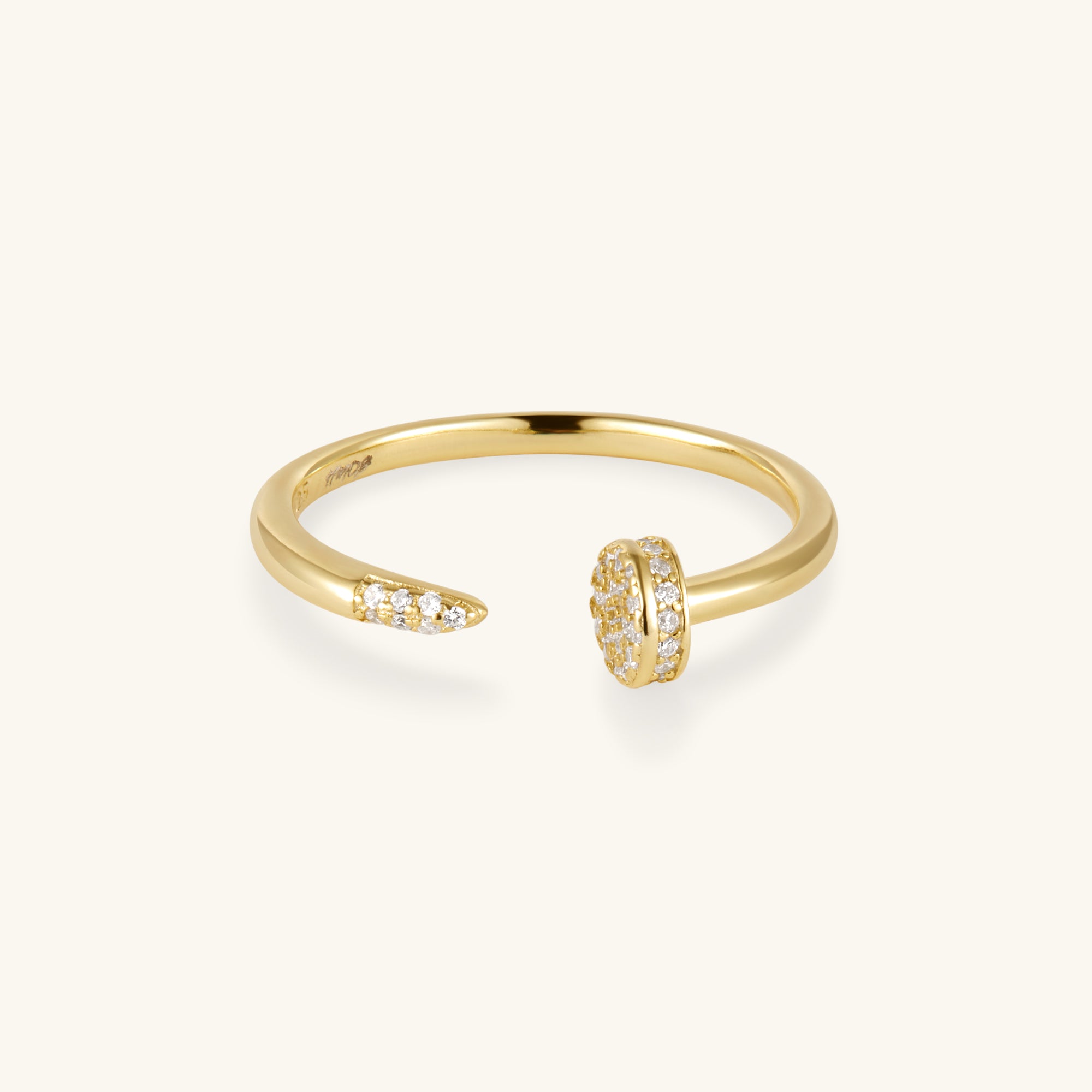 Nail Ring – Heart Made of Gold