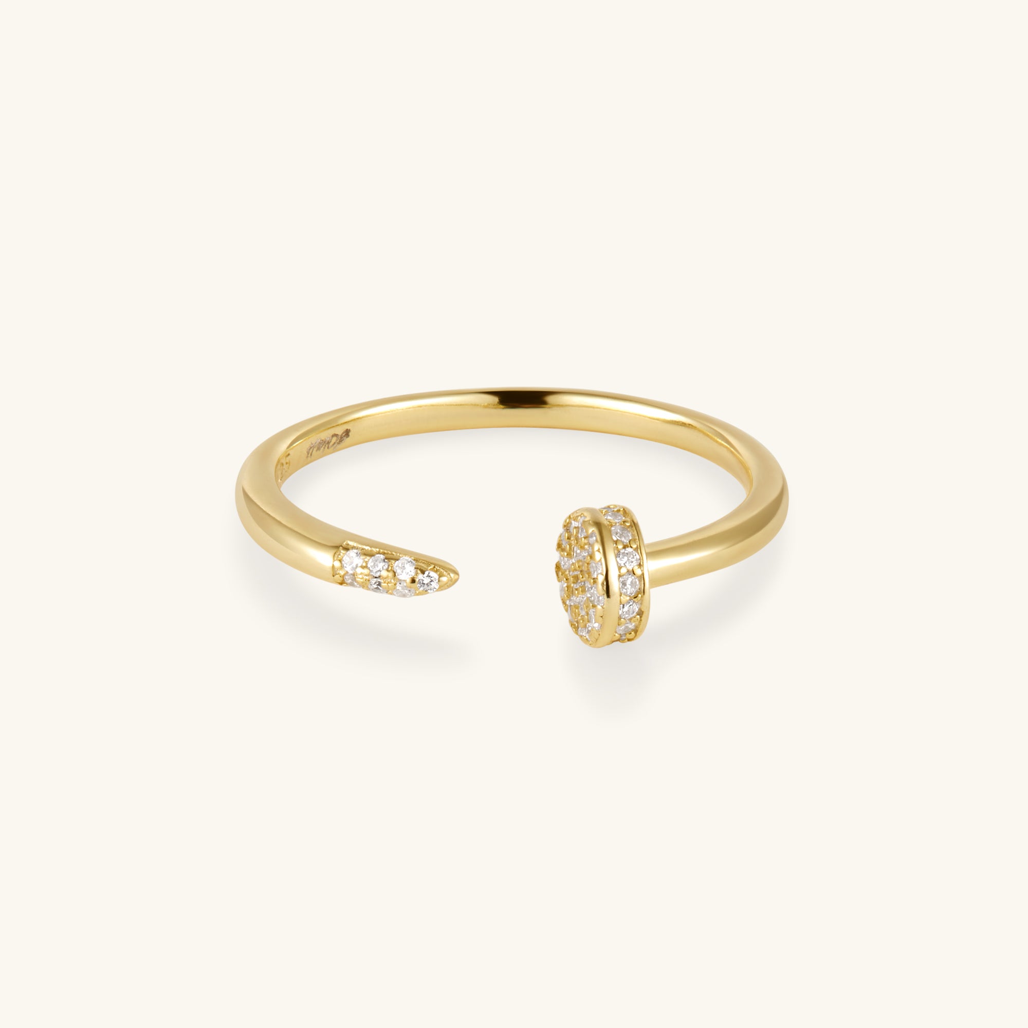 Heart Made of Gold Nail Ring