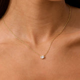 Gold Filled Diamond Oval Necklace