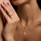 Pave Disc Necklace