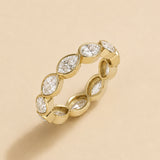 Bezel Pear Eternity Ring