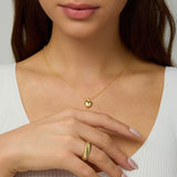 Gold Filled Puffy Heart Necklace
